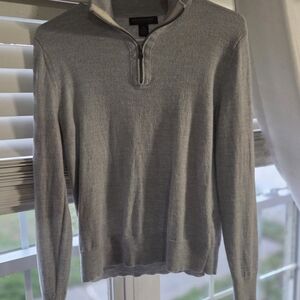 Banana Republic 100% Wool Half-Zip Sweater